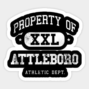 Attleboro Vintage Distressed College Property XXL Sticker